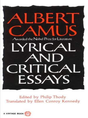 cover image of Lyrical and Critical Essays